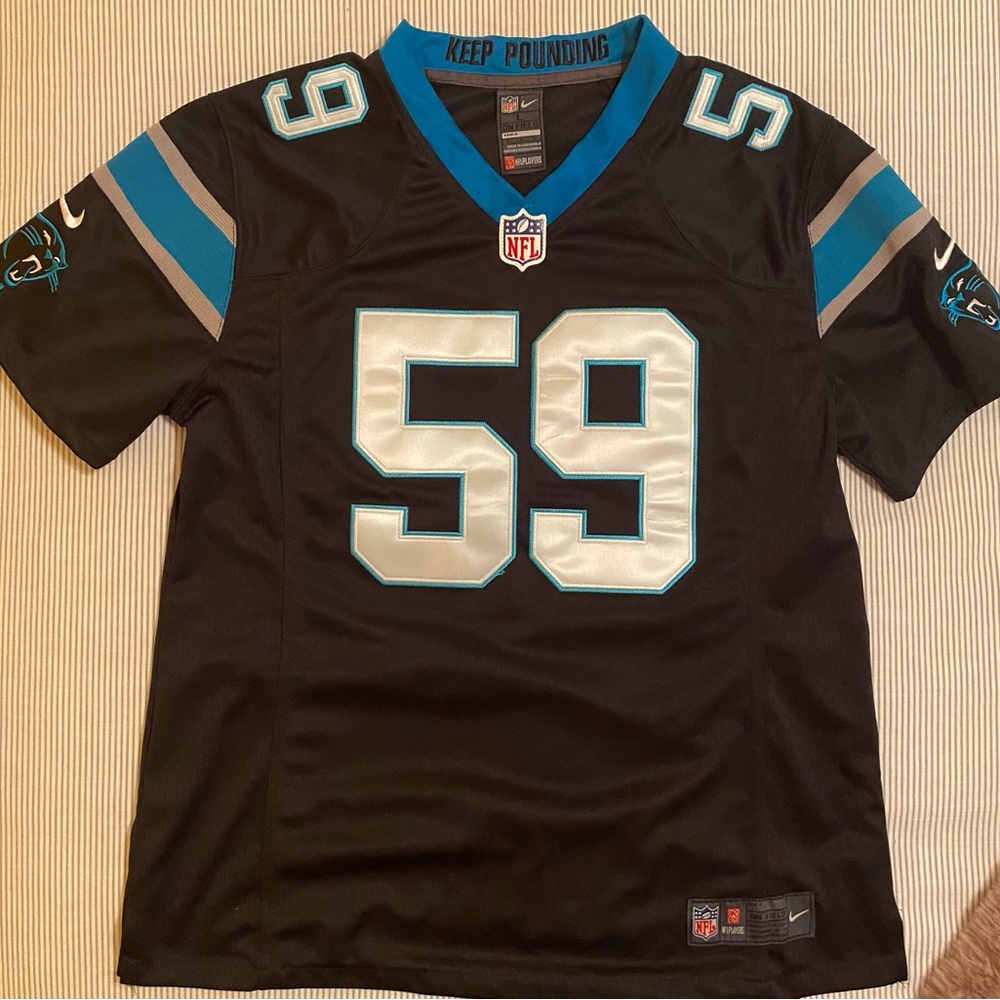 Luke Kuechly #59 Embroidered Panthers Jersey